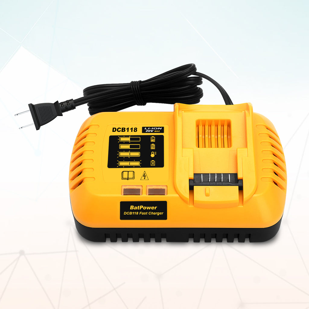 DCB118 8A 20v/60v Fast Charger Replacement for Dewalt 20v/60v Battery Fast Charger DCB118 DCB1112 Compatible with Dewalt 20v 60v Max 12Ah 9Ah 8Ah 6Ah 5Ah 4Ah Battery Rapid Charger DCB118