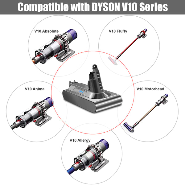 V10 Battery Replacement for Dyson Cordless Vacuum Cleaners – BatPower