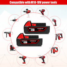 Load image into Gallery viewer, 48-11-1820 18V 4.0AH Lithium XC Compact Battery Replacement for Milwaukee 18V M18 Battery 2.0Ah 3.0Ah 1.5Ah