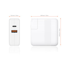Load image into Gallery viewer, 87W 67W 61W USB-C Charger with USB C cable for Apple MacBook Pro Air 87W 67W 61W USB-C Laptop Power Supply A1719 Ac adapter with QC USB Port