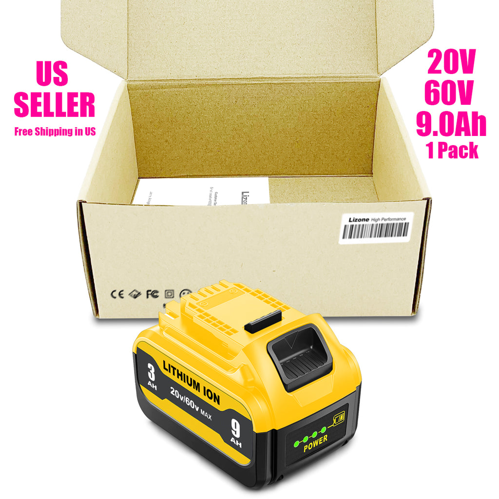 20V 60V Battery & Charger – Compatible with DEWALT 20V Max and 60V Tools