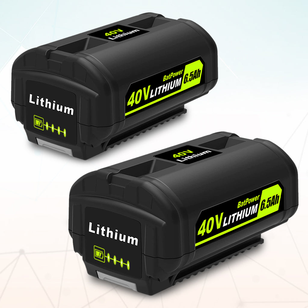 6.5AH 40V Lithium Battery and Charger Combo for Ryobi 40V Battery with Charger Kit OP401 OP40602 OP40601 OP4050 OP40404 OP40301 OP40261 6Ah 5Ah 4Ah 3Ah 2.6Ah 2Ah Ryobi 40V Battery and Dual Charger