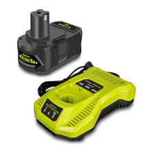 Load image into Gallery viewer, Ryobi 18V ONE+ battery and charger