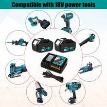 Load image into Gallery viewer, 6.5Ah BL1860B 18V Lithium Battery with Charger Combo Replacement for Makita 18 Volts Battery and Charger Kit DC18RC 18V 6Ah 5Ah 4Ah 3Ah BL1850B BL1840B BL1830B Battery and Charger