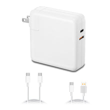 Load image into Gallery viewer, 87W 67W 61W USB-C Charger with USB C cable for Apple MacBook Pro Air 87W 67W 61W USB-C Laptop Power Supply A1719 Ac adapter with QC USB Port