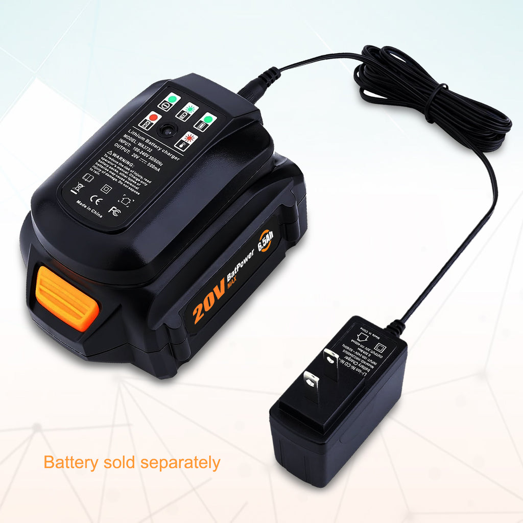 20V Fast Charger WA3742 Replacement for Worx 20V Battery Charger WA3732 WA3742 20V WA3868 4.0Ah WA3578 2.0Ah WA3575 WA3520 WA3525 Battery Rapid Charger WA3742