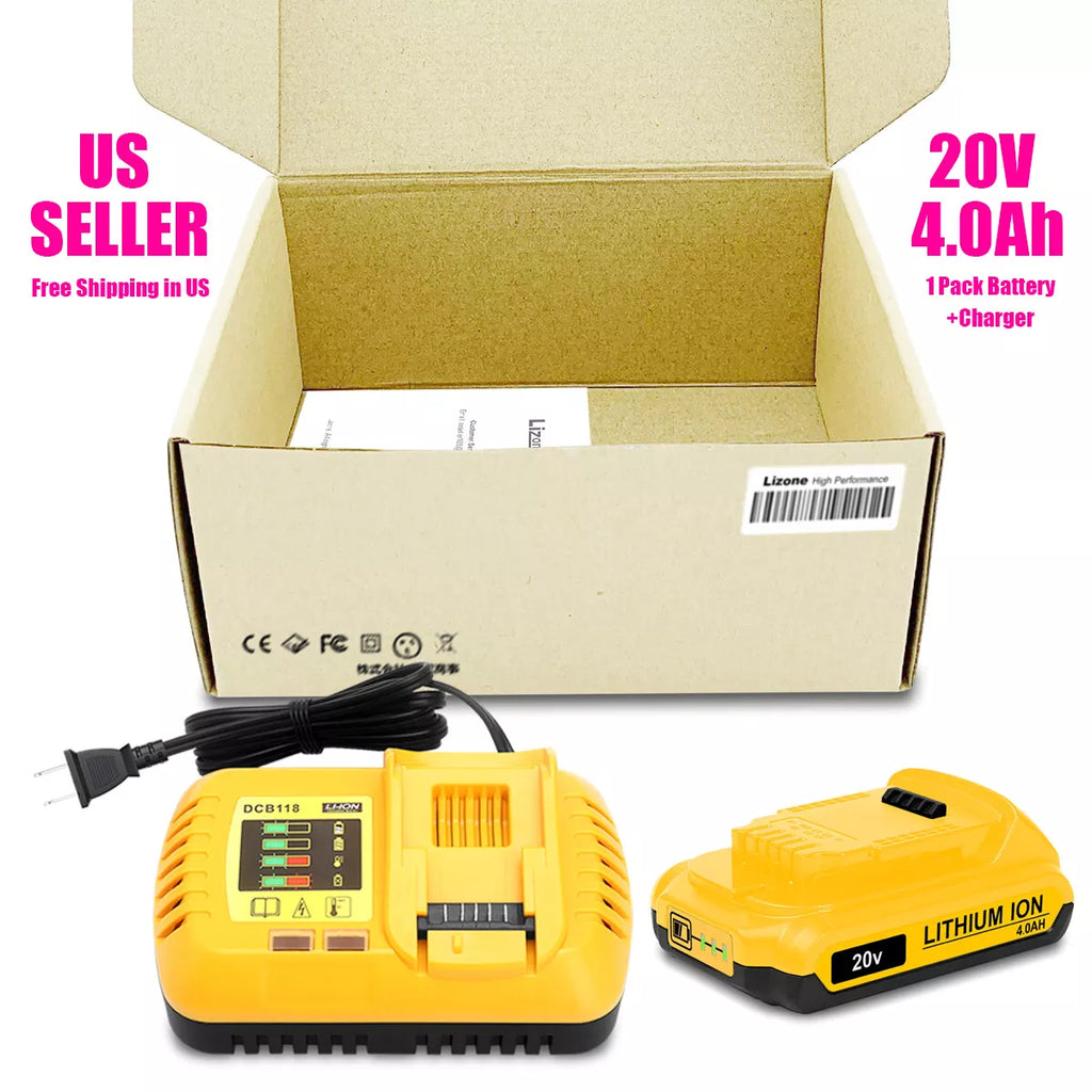 20V 60V Battery & Charger – Compatible with DEWALT 20V Max and 60V Tools