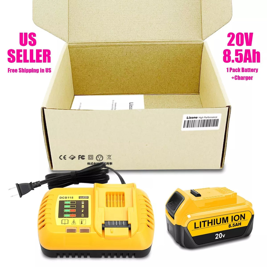 20V 60V Battery & Charger – Compatible with DEWALT 20V Max and 60V Tools
