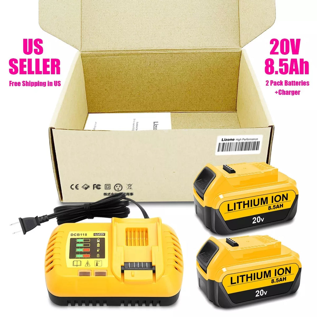 20V 60V Battery & Charger – Compatible with DEWALT 20V Max and 60V Tools