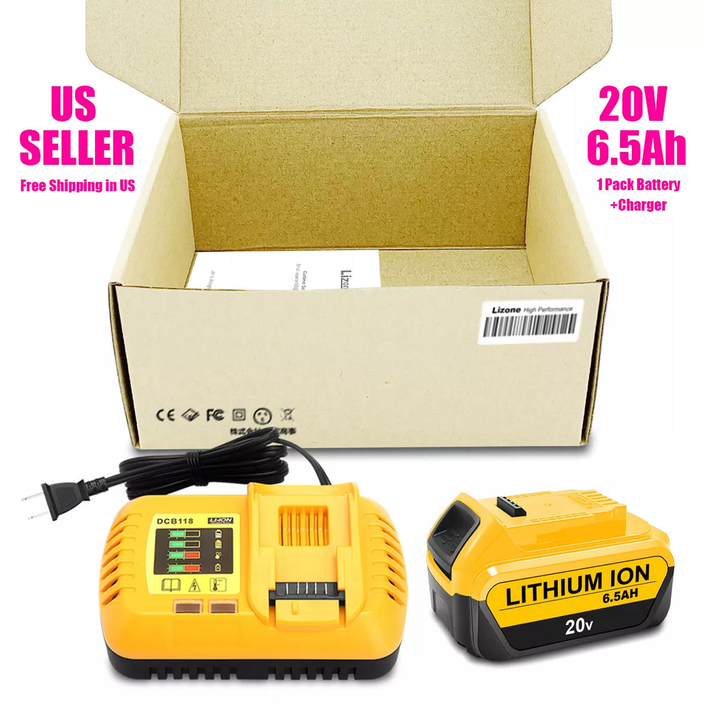 20V 60V Battery & Charger – Compatible with DEWALT 20V Max and 60V Tools