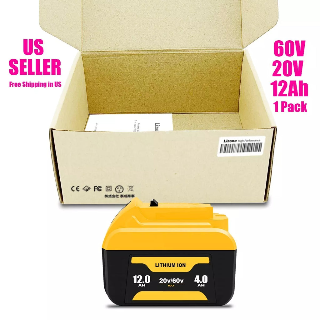 20V 60V Battery & Charger – Compatible with DEWALT 20V Max and 60V Tools