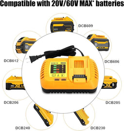 DCB118 Charger for Dewalt 20v/60v 12Ah 9.0Ah 6.0Ah Battery Fast Charger