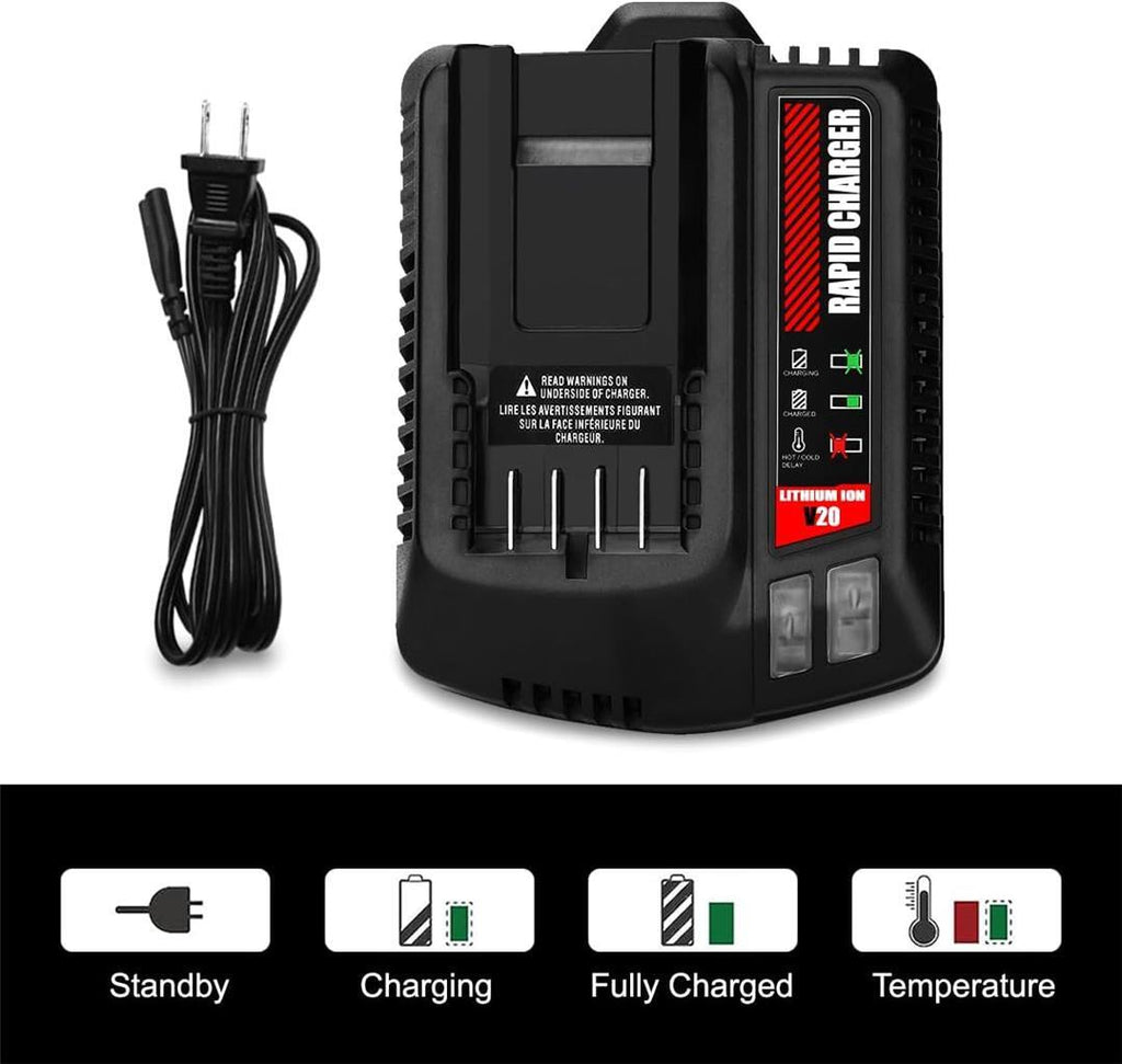 V20 Charger CMCB104 for Craftsman 20V 3.0Ah CMCB203 Battery Rapid Charger
