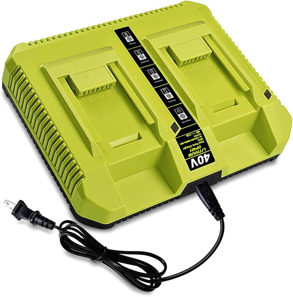 OP401 Dual Charger for Ryobi 40V 2.6Ah OP40261 OP4020 Battery Charger