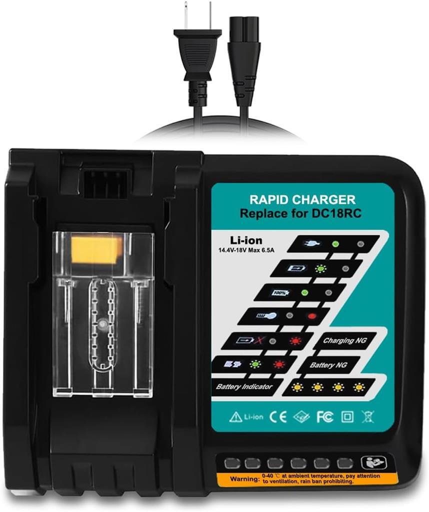 18V Rapid Charger DC18RC for Makita 18V 4.0Ah BL1840B Battery Charger