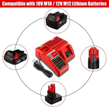 Load image into Gallery viewer, 48-59-1808 Fast Charger for Milwaukee 12V M12 Battery Rapid Charger