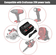Load image into Gallery viewer, V20 Charger CMCB104 for Craftsman 20V 6.0Ah CMCB206 Battery Rapid Charger