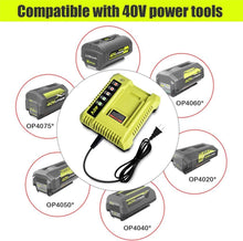 Load image into Gallery viewer, OP401 Rapid Charger for Ryobi 40V 4.0Ah OP40404 OP4040 Battery Charger