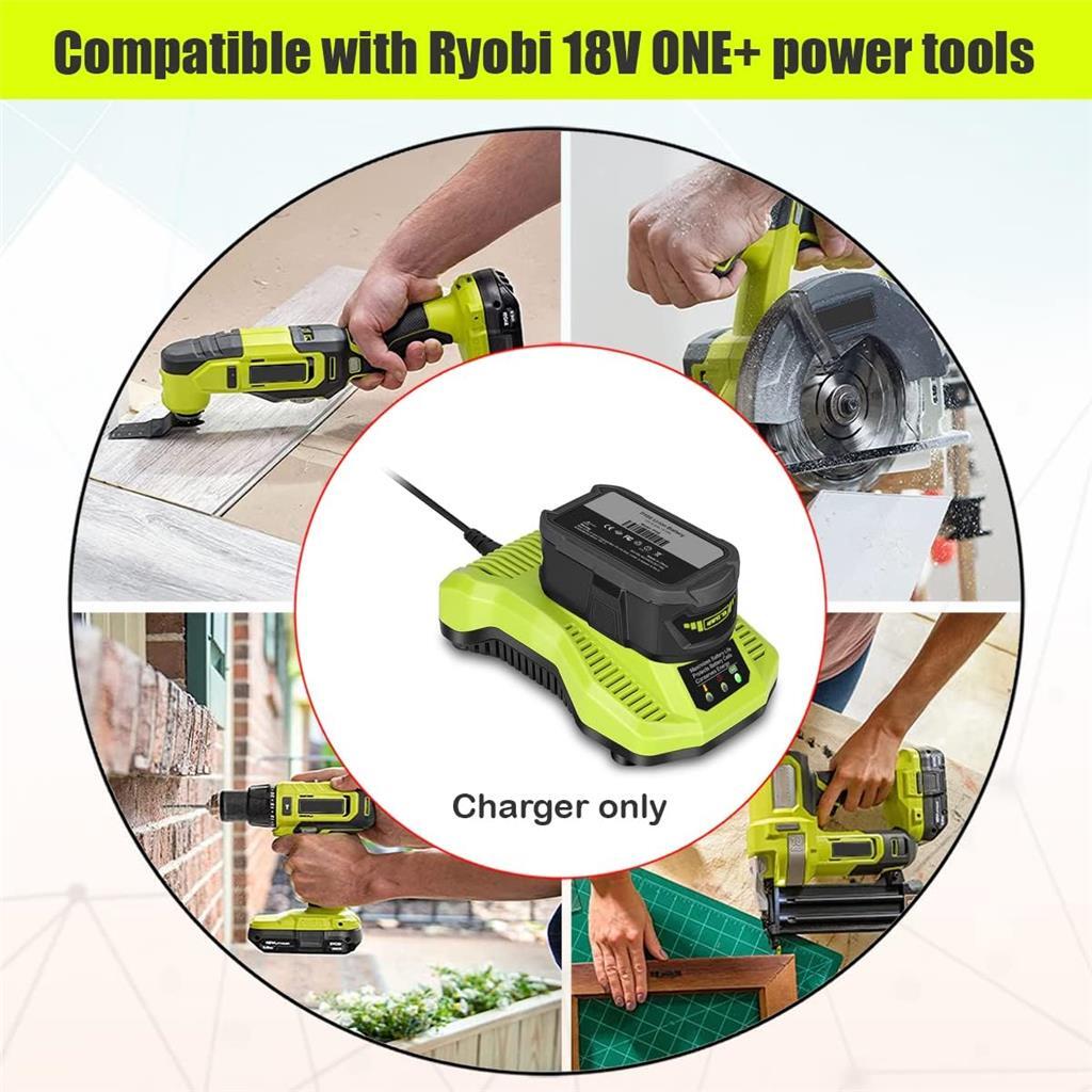 18V Lithium Battery Charger for Ryobi 18V Rapid Battery Charger P118 P117