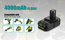 Load image into Gallery viewer, 18V ONE+ Battery &amp; Charger – Compatible with Ryobi Tools