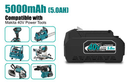 40V 5.0Ah XGT Lithium-Ion Battery for Makita Cordless Tools BL4050 BL4040 BL4050F BL4025