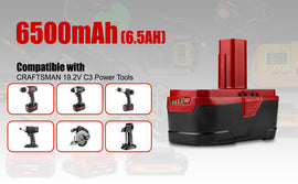 19.2V 6.5Ah C3 XCP DieHard Lithium-Ion Battery for Craftsman C3 Tools