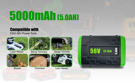 56V 9.0Ah 7.5Ah 5.5Ah 3.0Ah Lithium-Ion Battery for EGO Power+ Cordless Tools BA1400T BA2800T BA4200T