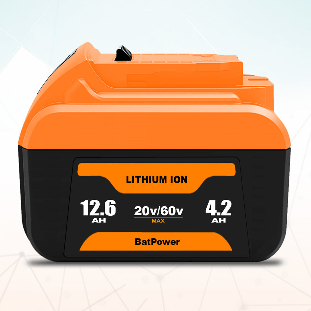 12.6Ah 20v/60v Battery and Charger Replacement for Dewalt 20v 60v Lithium Battery with Charger Combo 12Ah DCB612 Compatible with Dewalt 20v/60v Battery and Charger Kit