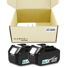 Load image into Gallery viewer, 2 Pack Makita 18V 6.5Ah Lithium-Ion Battery BL1860B BL1850B BL1840B BL1830B
