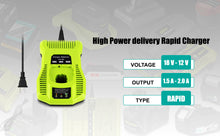 Load image into Gallery viewer, 18V ONE+ Battery &amp; Charger – Compatible with Ryobi Tools
