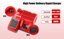Load image into Gallery viewer, Compatible with Milwaukee 12V M12 Replacement Battery and Charger Kit