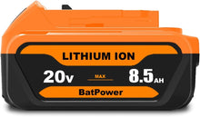 Load image into Gallery viewer, 8.5Ah DCB208 20V Lithium Battery Replacement for Dewalt 20V Max XR Battery 8.0 Ah DCB208 7Ah DCB207 6Ah DCB206 5Ah DCB204 4Ah Compatible with Dewalt 20v Battery 8.0Ah 7.0Ah 6.0Ah 5.0Ah 4.0Ah