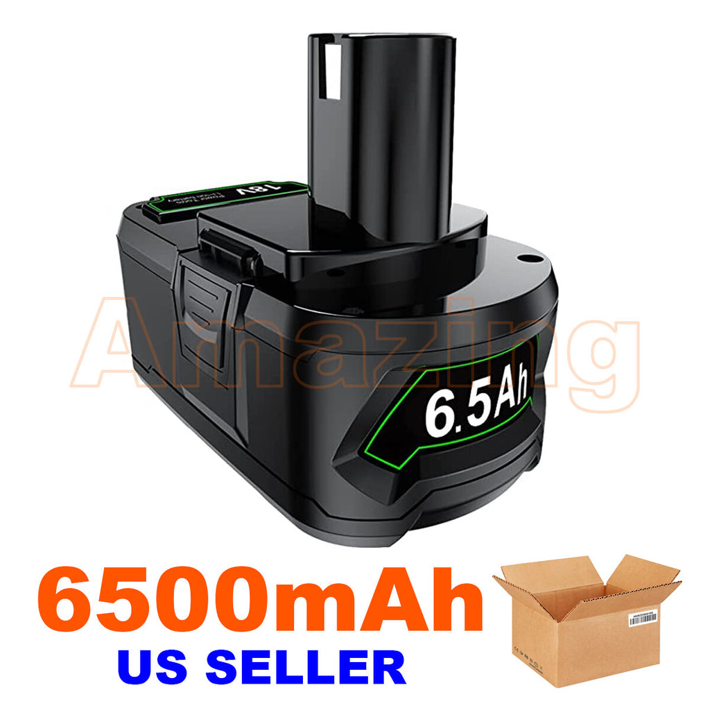 New 6.5Ah 6.0Ah For RYOBI P108 High Capacity 18V One+ Plus Battery P117 Charger