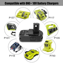 Load image into Gallery viewer, New 6.5Ah 6.0Ah For RYOBI P108 High Capacity 18V One+ Plus Battery P117 Charger