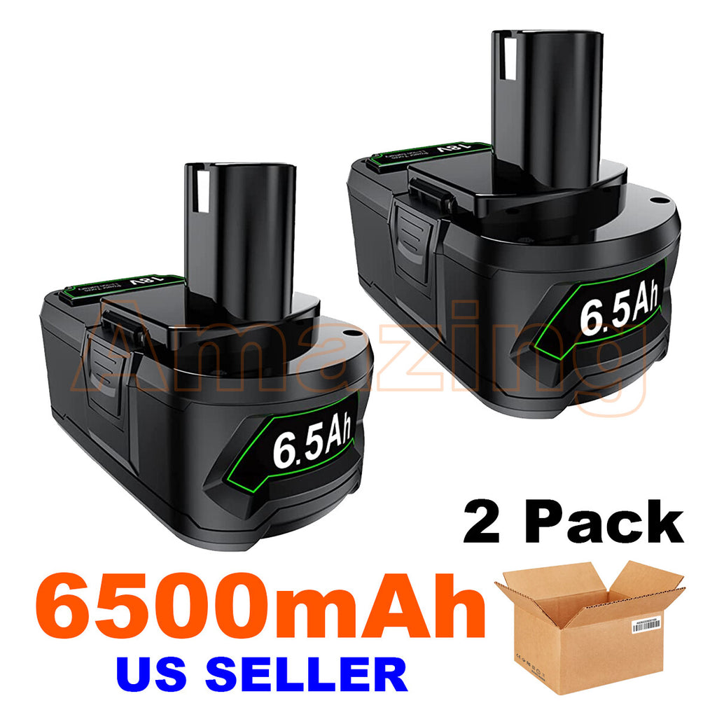 New 6.5Ah 6.0Ah For RYOBI P108 High Capacity 18V One+ Plus Battery P117 Charger