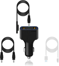 120W Surface Laptop Car Charger High Power Delivery for Microsoft Surface Laptop Book Go Surface Pro Car Charger 12-24V DC Auto Vehicle Charger CCS2