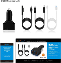 Load image into Gallery viewer, 120W Surface Laptop Car Charger High Power Delivery for Microsoft Surface Laptop Book Go Surface Pro Car Charger 12-24V DC Auto Vehicle Charger CCS2