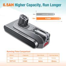 Load image into Gallery viewer, BatPower 2 Pack 6500mAh 25.2V V12 Replacement Battery for Dyson V12 Detect Slim SV20 SV26 SV30 SV34 SV35 SV46 965470-01 394167-1 386706-85 Vacuum Cleaner Batteries