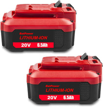 Load image into Gallery viewer, CMCB204 6.5Ah 20V V20 High Capacity Lithium Ion Battery Replacement for CRAFTSMAN 20V Battery 6.0Ah 5.0Ah 4.0Ah 3.0Ah 2.0Ah 20V Max CMCB206 CMCB205 CMCB204 CMCB202 V20 Battery