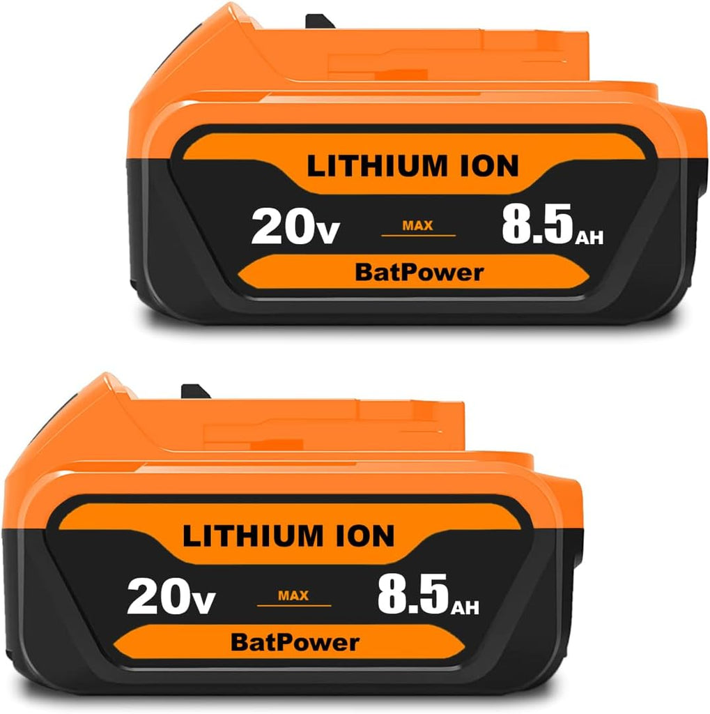 8.5Ah DCB208 20V Lithium Battery Replacement for Dewalt 20V Max XR Battery 8.0 Ah DCB208 7Ah DCB207 6Ah DCB206 5Ah DCB204 4Ah Compatible with Dewalt 20v Battery 8.0Ah 7.0Ah 6.0Ah 5.0Ah 4.0Ah