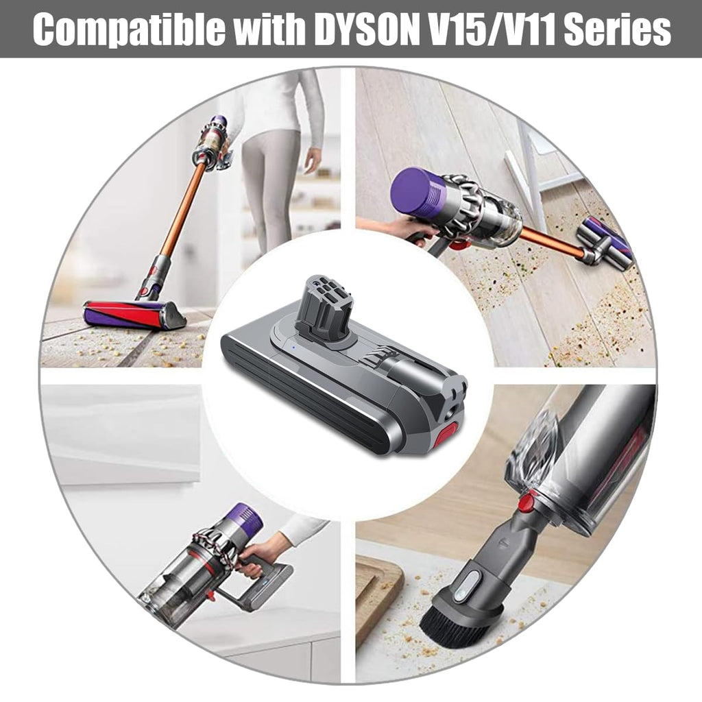 BatPower 6500mAh 25.2V V12 Replacement Battery for Dyson V12 Detect Slim SV20 SV26 SV30 SV34 SV35 SV46 965470-01 394167-1 386706-85 Vacuum Cleaner Batteries