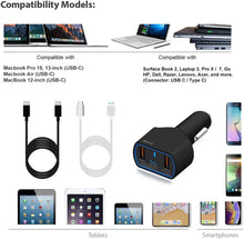 Load image into Gallery viewer, BatPower 120W PD USB-C Laptop Car Charger High Power Delivery for USB-C Laptop Car Charger DC 12v-24v Auto Charger Vehicle Charger USB-C