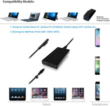 Load image into Gallery viewer, 120W Slim Surface Laptop Charger High Power Delivery for Microsoft 127W 102W 65W 44W Surface Laptop Book Go Pro Charger Power Supply Ac adapter S120B