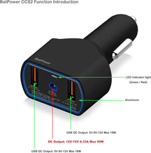Load image into Gallery viewer, 120W Surface Laptop Car Charger High Power Delivery for Microsoft Surface Laptop Book Go Surface Pro Car Charger 12-24V DC Auto Vehicle Charger CCS2