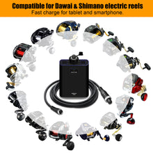 Load image into Gallery viewer, BatPower 7.8Ah FR08B Electric Fishing Reel Battery for Daiwa G800MJ Seaborg MegaTwin SB1200MJ SB800MJ 1200MJ 800MJ MP3000 Tanacom Shimano BeastMaster ForceMaster Leobritz Electric Reels with Charger