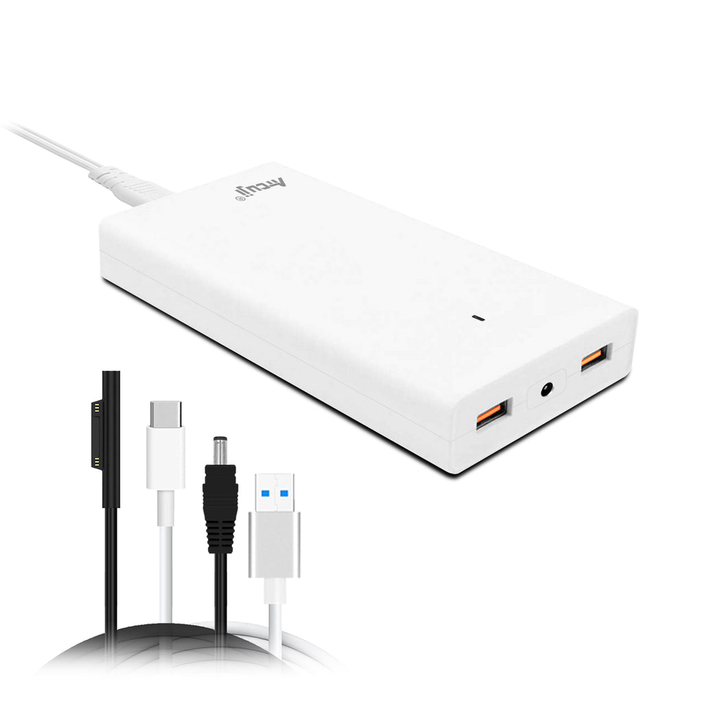 AT14SA Surface Pro Slim Adapter with 140W Power Delivery for Microsoft Surface Pro Laptop Book Go Power Supply Ac Adapter with Dual USB Quick Charge Ports