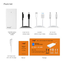 Load image into Gallery viewer, AT14SA Surface Pro Slim adapter with 140W Power Delivery for Microsoft Surface Pro Laptop Book Go Power Supply Ac adapter with Dual USB Quick Charge Ports