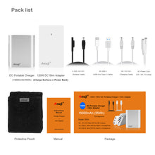 Load image into Gallery viewer, AT15DA 15000mAh Surface Laptop Portable Charger + Slim Charger for Microsoft Surface Pro Laptop Go Portable Charger Power Bank (TSA Approved)