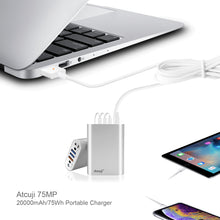 Load image into Gallery viewer, AT20DM 20000mAh Laptop Portable Charger 130W Power Delivery for MacBook Air 13 11 Power Bank Apple iPhone External Battery iPad Samsung Galaxy Google Tablet Smartphone(TSA Approved)