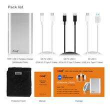 Load image into Gallery viewer, AT20PD 20000mAh USB C Portable Charger 120W 61W Power Delivery for Apple MacBook Air USB-C Power Bank Microsoft Surface USB C External Battery iPhone iPad Samsung Google Tablet Smartphone